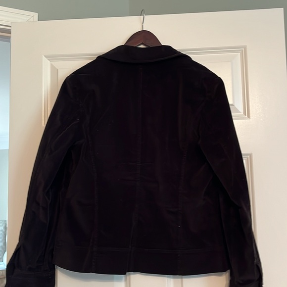 Talbots Black Velvet Looking Short Jacket - Picture 6 of 7